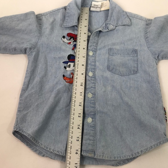 Mickey & Co vintage denim kids shirt Size small 4 - Picture 7 of 8